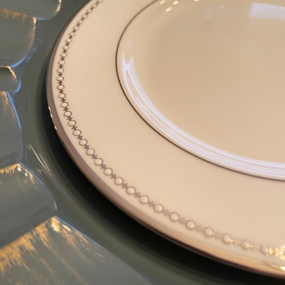 Salad Plate Pearl Platinum by Lenox - 1, 2, 3, 4, 5 & 6 Available - Picture 2 of 10